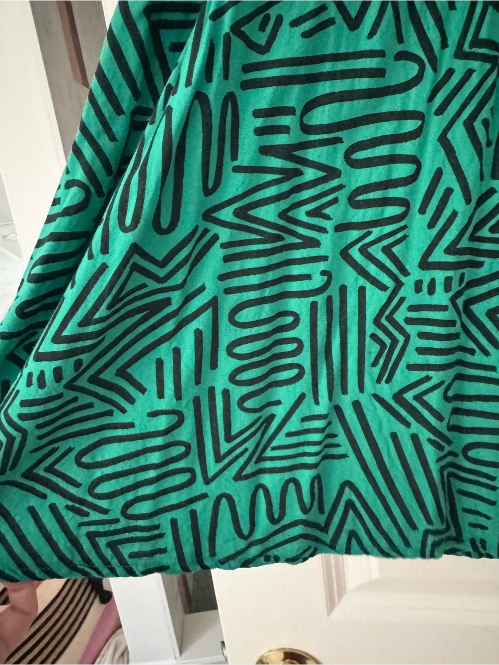 Nooworks Green Geometric Short Sleeve Swing Dress - Picture 2 of 4